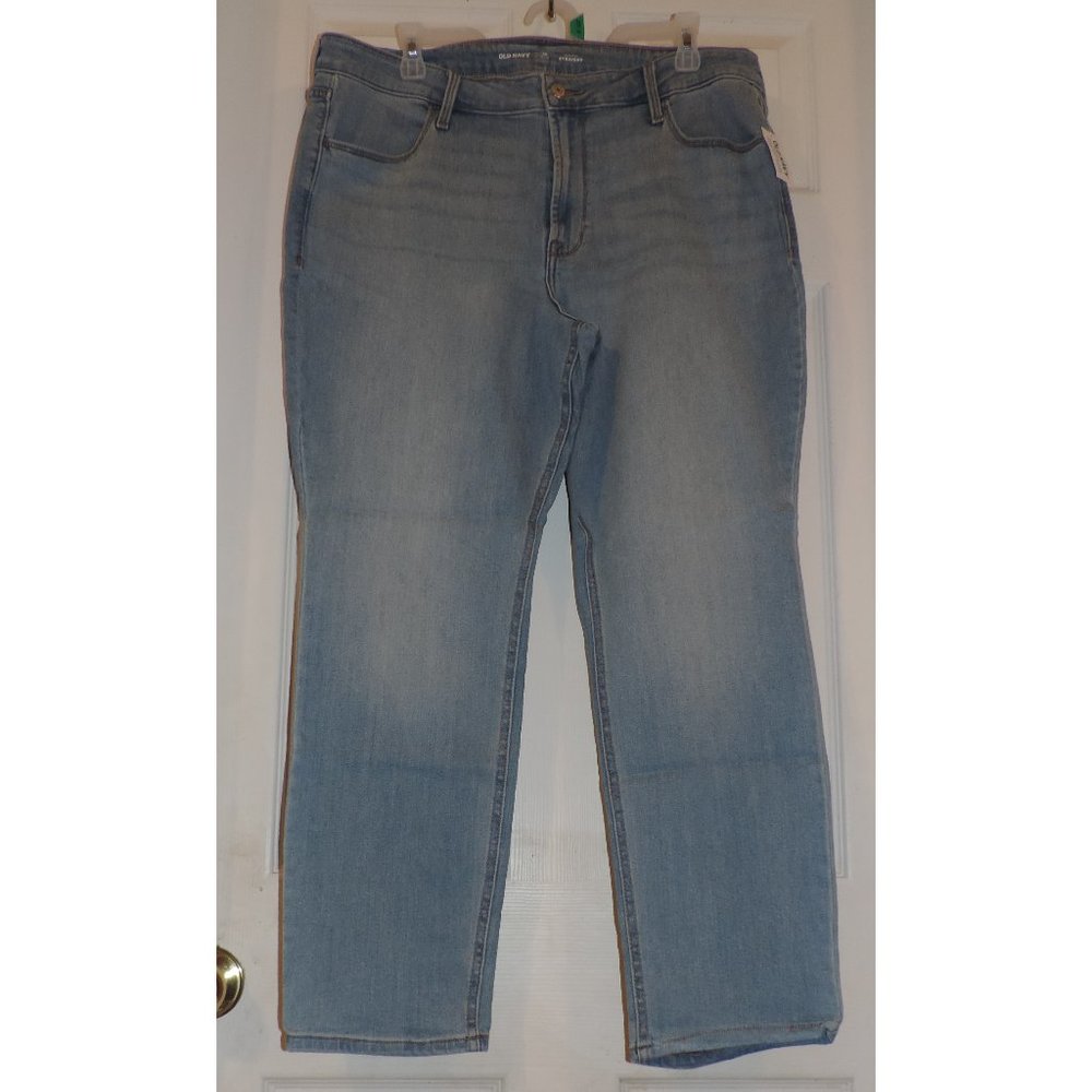 *SPRING JEANS SALE*  NWT Old Navy Wow light wash straight stretch jeans Size 16P